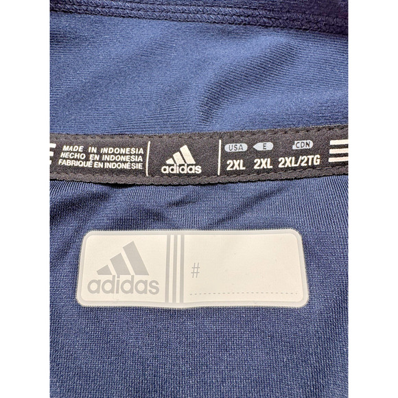 Adidas Climalite Utility Track‎ Jacket Collegiate Navy/White Men's 2XL NWT - Picture 3 of 8